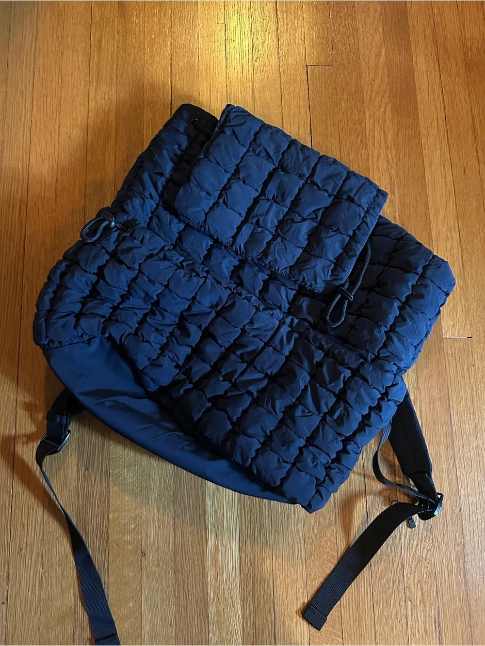 Ododos Black Lightweight Quilted Backpack